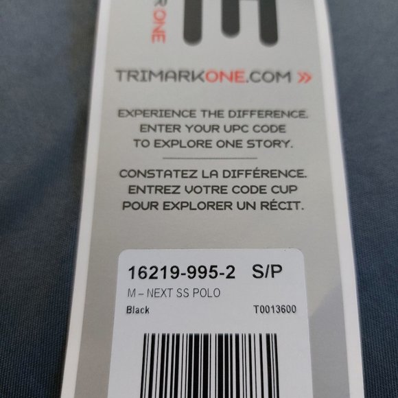 Elevate Sport Men's One for All Black and White Gradient Short Sleeve Polo Shirt - Picture 6 of 9